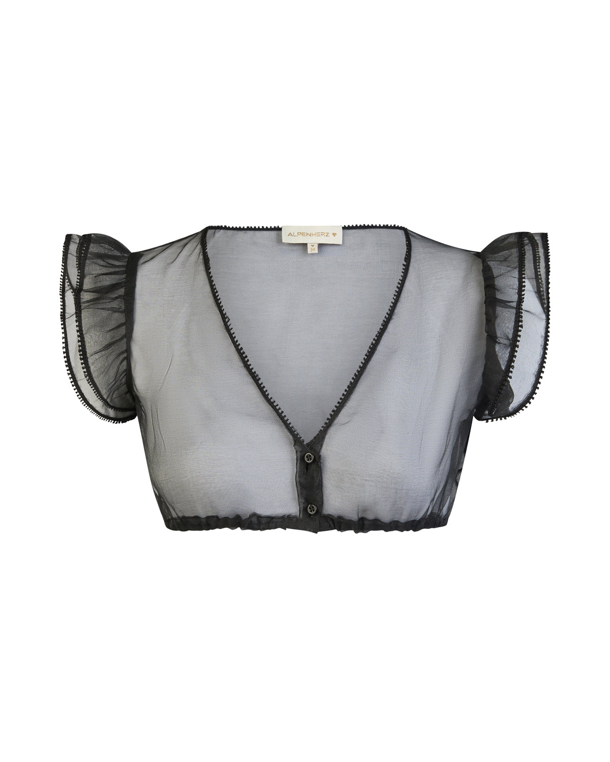 alpenherz-bluse-sarah-chiffon-schwarz-v-ausschnitt image 1