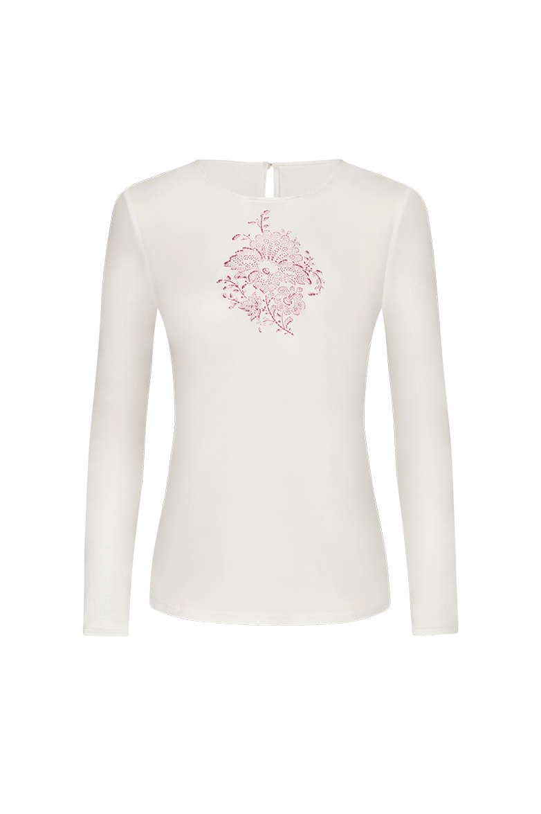 g-ssl-seidenshirt-damen-shirt-seidensatin-wei-mit-handdruck image 1