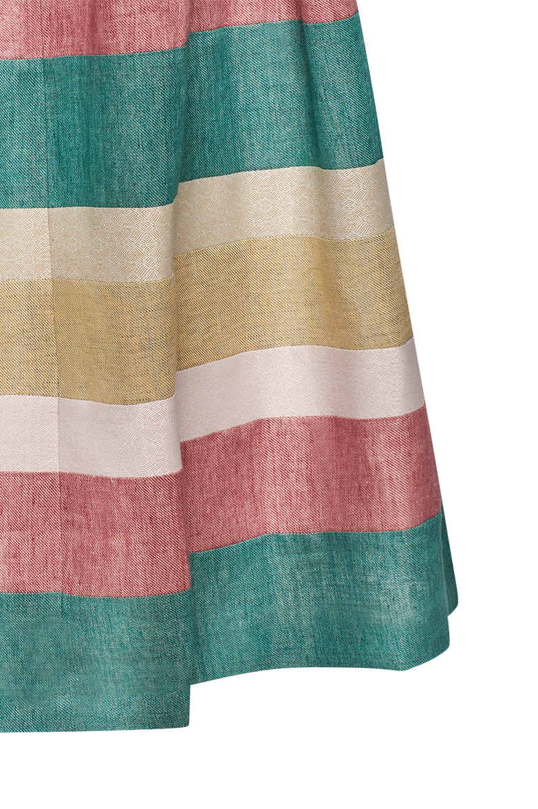 g-ssl-ausgestellter-bahnenrock-leinen-jacquard image 6