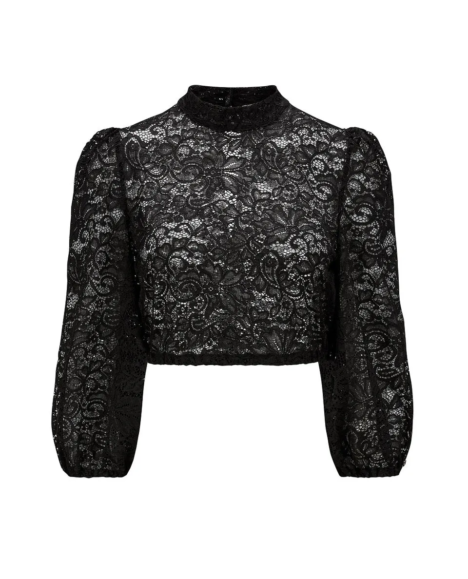alpenherz-bluse-zoe-puffarm-dirndlbluse-damen-schwarz image 1