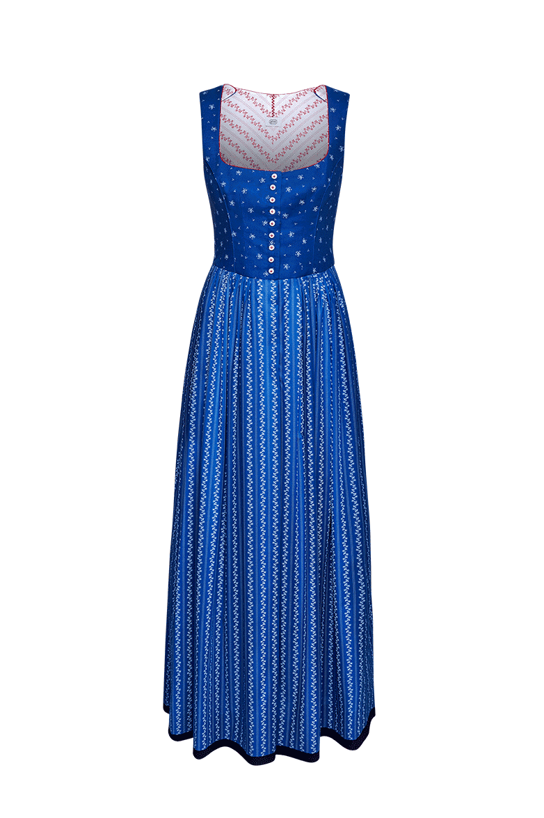 g-ssl-dirndl-baumwolle-tupfen-blumenranken-80er-l-nge image 1