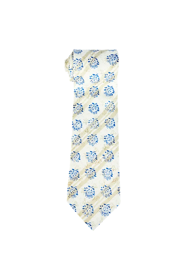 g-ssl-handdruck-krawatte-seiden-krawatte-natur image 1
