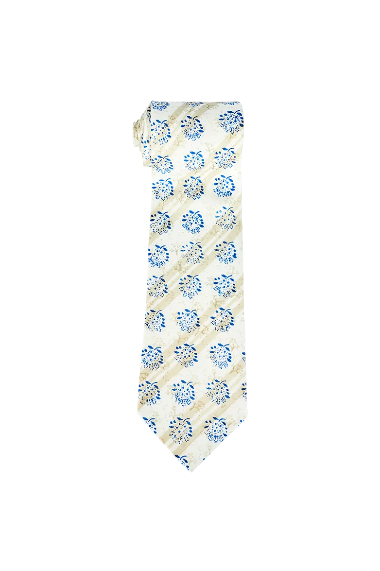 g-ssl-handdruck-krawatte-seiden-krawatte-natur image 1