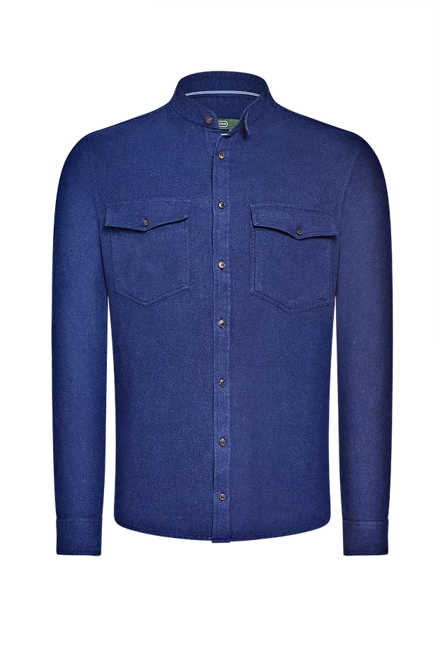 g-ssl-shirtjacke-herren-baumwolle-hemdjacke-blau-mit-hornkn-pfen image 1