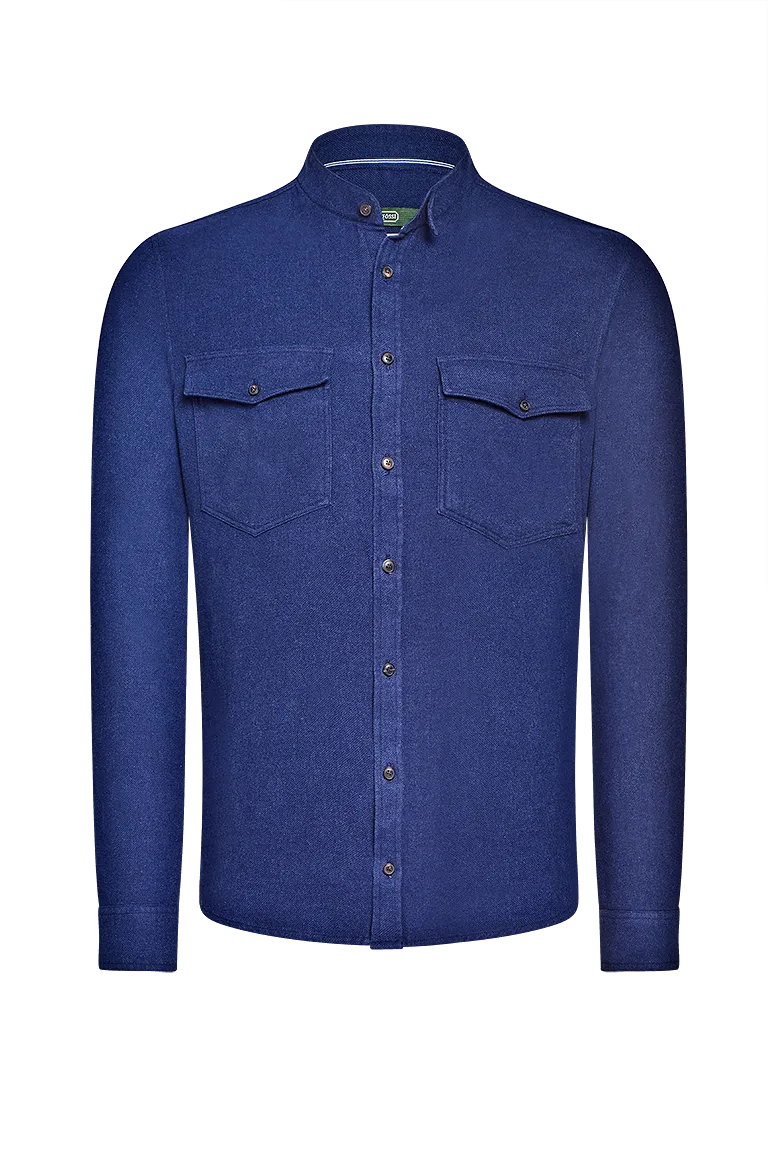 g-ssl-shirtjacke-herren-baumwolle-hemdjacke-blau-mit-hornkn-pfen image 1