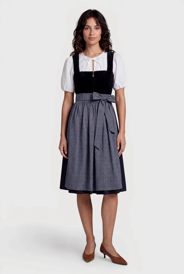 felicitas-damen-dirndl-deleila-70-cm-baumwoll-samt image 1