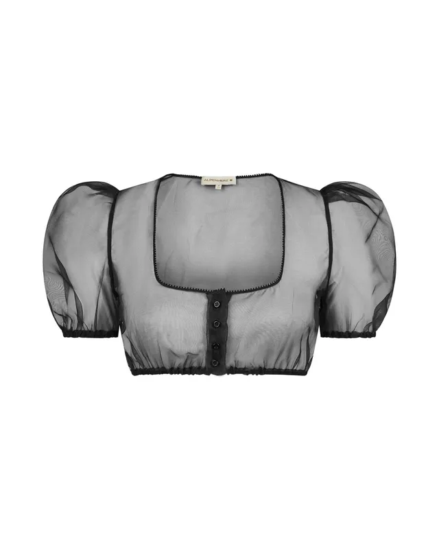 alpenherz-bluse-sarah-chiffon-mini-puff-dirndlbluse-2 image 1