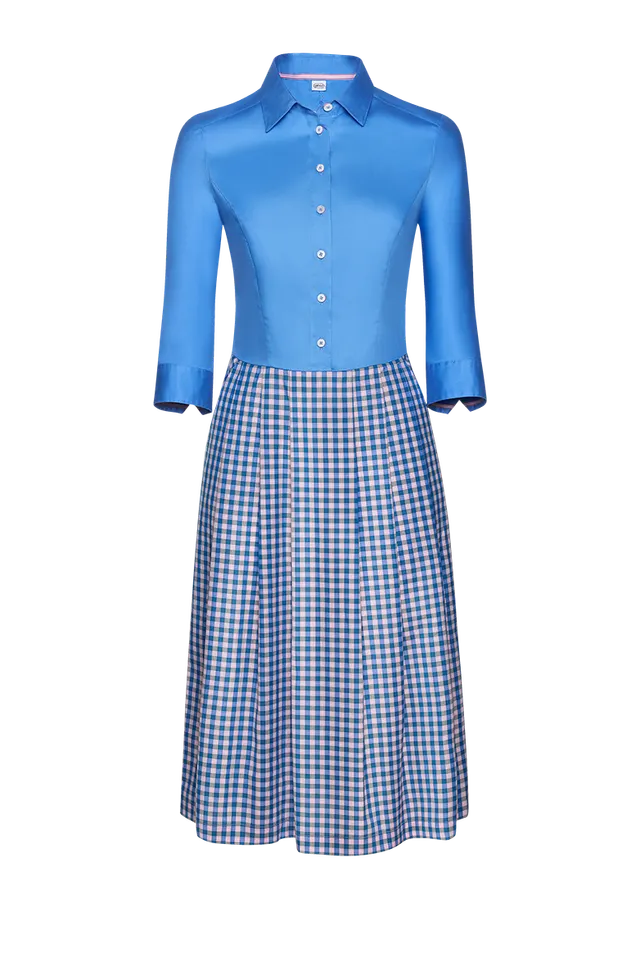 g-ssl-henndorfer-karo-kleid-hemdblusen-kleid-blau image 1