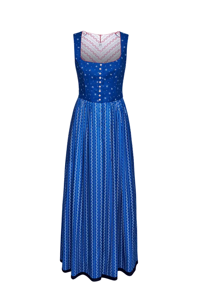 g-ssl-dirndl-baumwolle-tupfen-blumenranken-80er-l-nge image 1