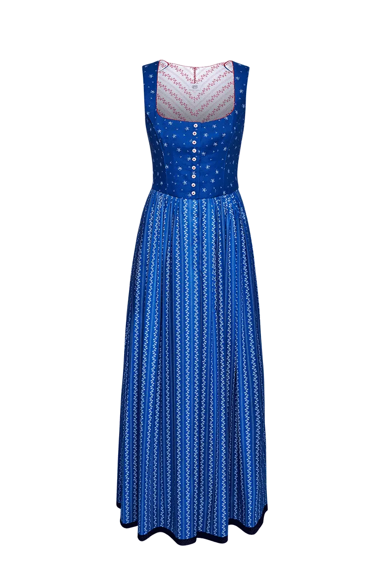 g-ssl-dirndl-baumwolle-tupfen-blumenranken-80er-l-nge image 1