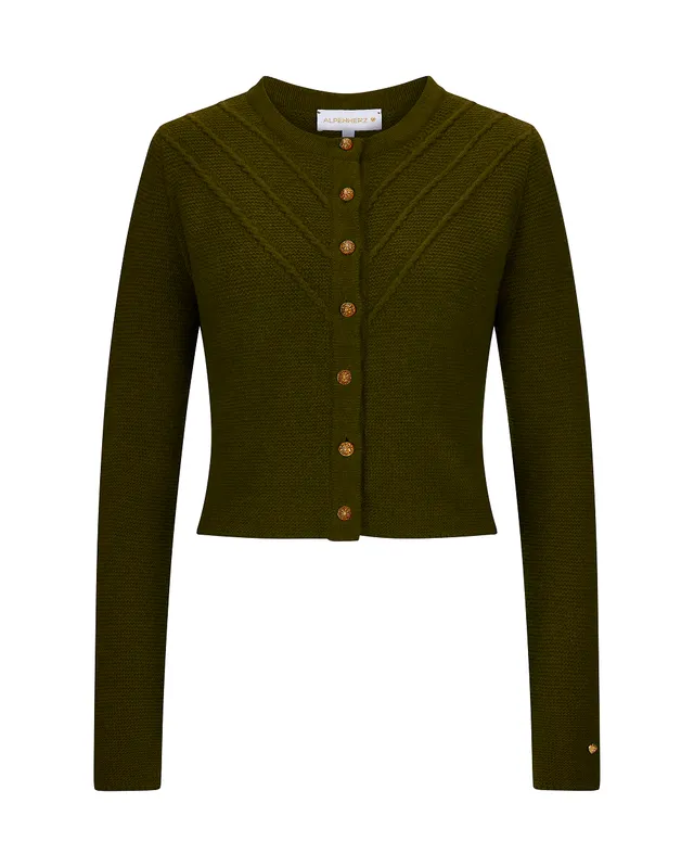 alpenherz-strickjacke-elanie-trachtenjacke-damen-oliv image 1