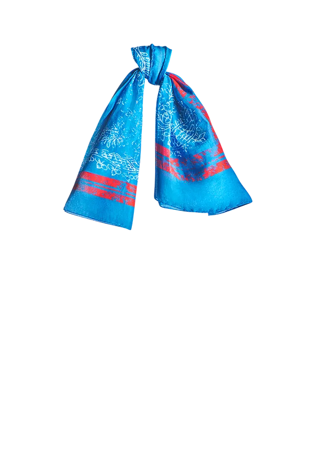 g-ssl-bandana-tuch-baumwolle-blau-mit-lampassen-bord-re-damen image 1