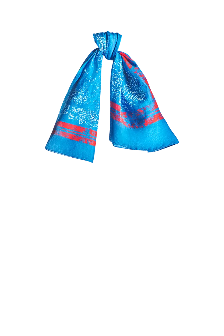 g-ssl-bandana-tuch-baumwolle-blau-mit-lampassen-bord-re-damen image 1