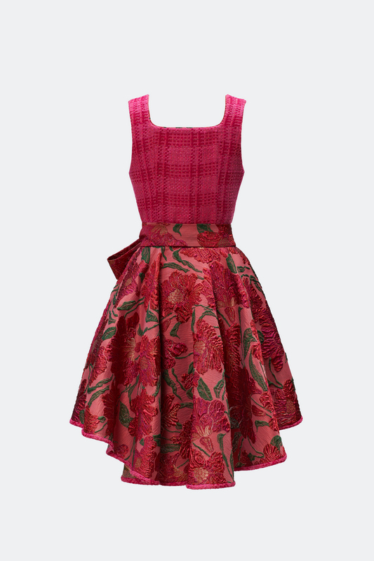 traumtrachten-designerdirndl-zita-mit-tweedmieder-in-fuchsia image 2