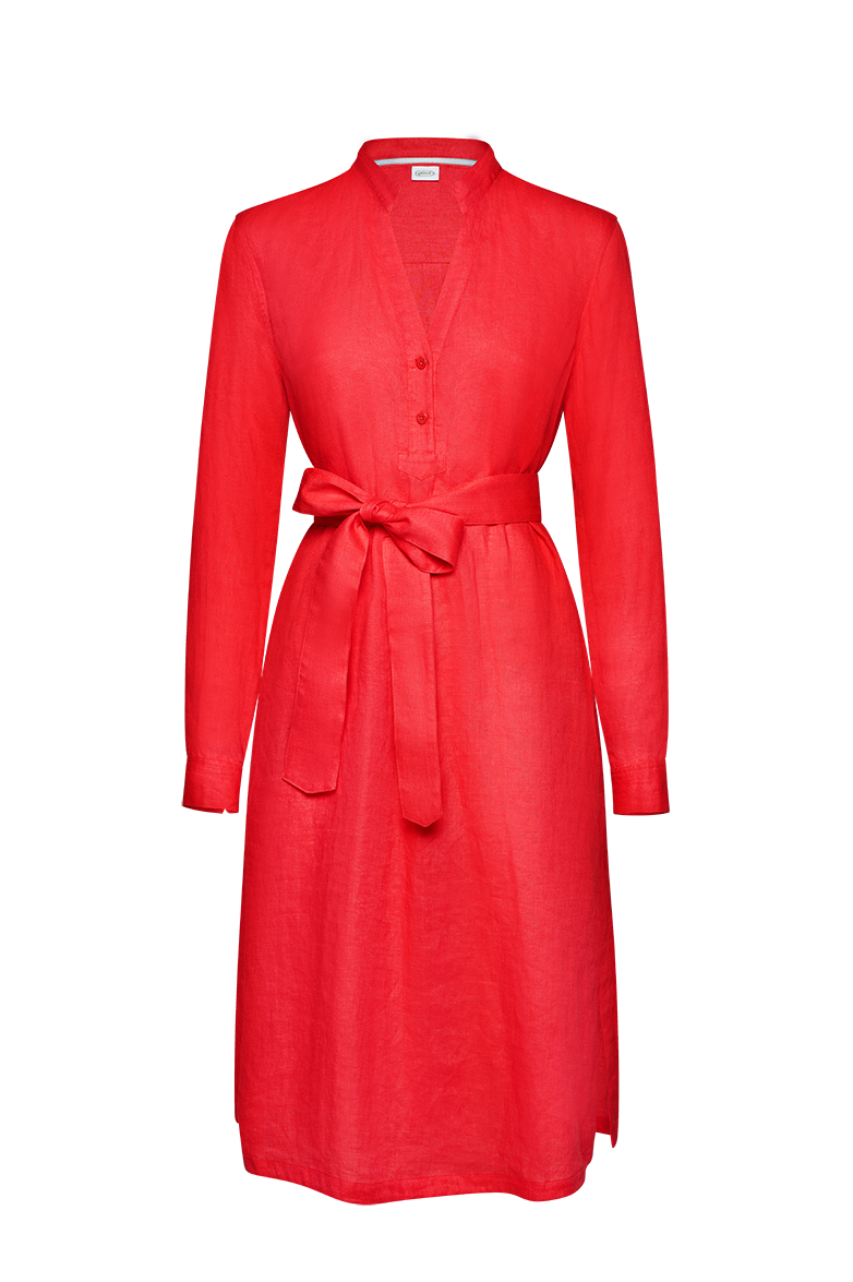 g-ssl-pfoadenkleid-aus-normandie-leinen-in-rot image 1