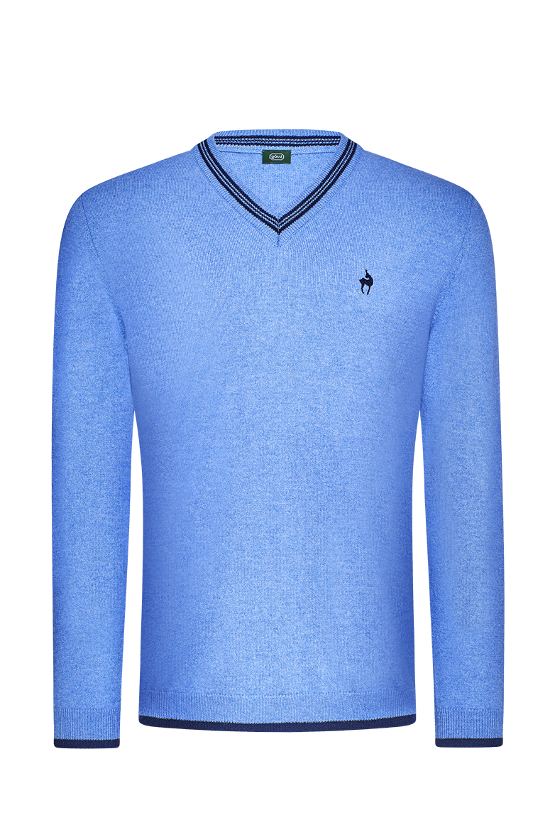 g-ssl-gams-pullover-v-ausschnitt-blau-herren image 1