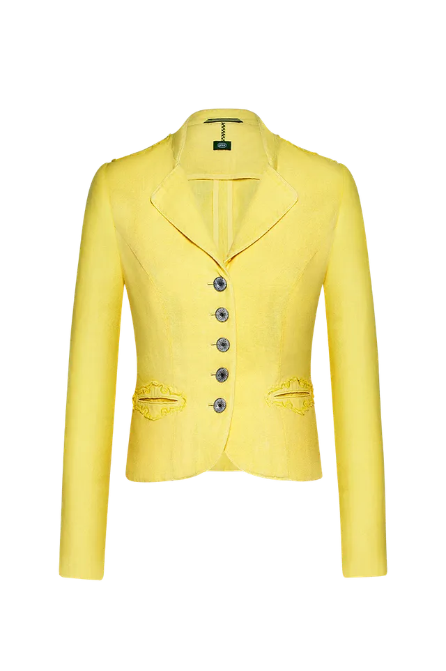 g-ssl-jacke-mit-geschichte-damen-leinenjacke-gelb image 1