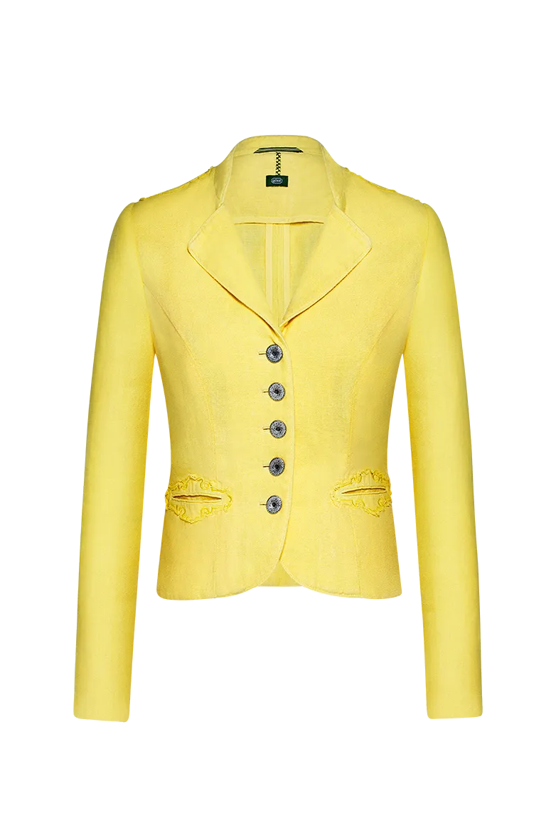 g-ssl-jacke-mit-geschichte-damen-leinenjacke-gelb image 1